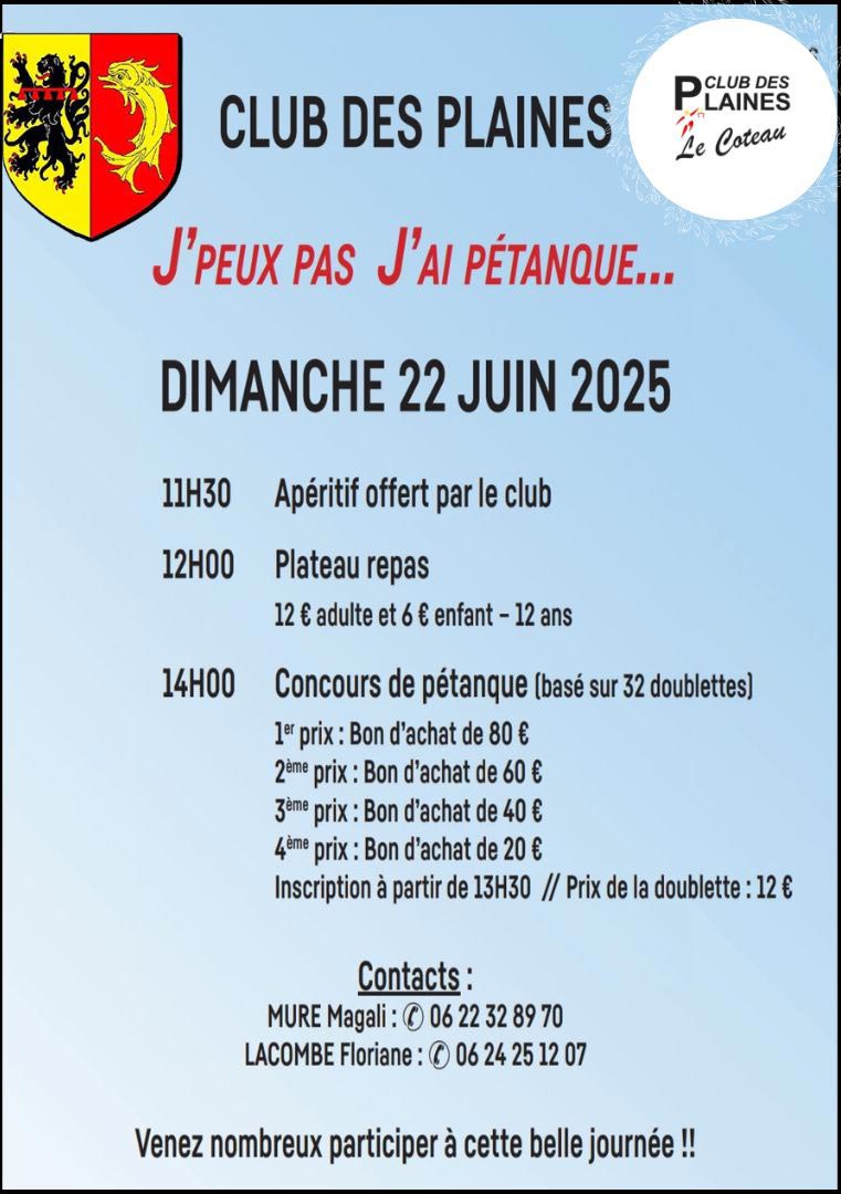 petanque plaines 2025